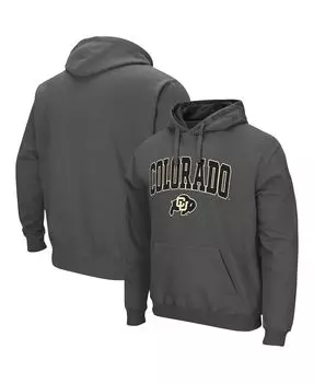 Мужская темно-серая толстовка с капюшоном colorado buffaloes arch and logo 3.0 pullover Colosseum, мульти