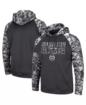 Мужская темно-серая толстовка с капюшоном colorado state rams oht в стиле милитари appreciation digital camo pullover hoodie Colosseum, мульти