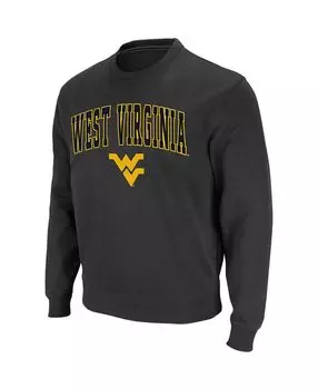 Мужская темно-серая толстовка с круглым вырезом и логотипом west virginia mountaineers arch logo Colosseum, мульти