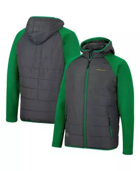 Мужская темно-серая, зеленая куртка oregon ducks good on you с молнией реглан во всю длину Colosseum, мульти