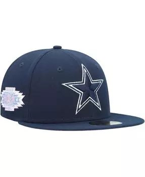 Мужская темно-синяя бейсболка Dallas Cowboys Super Bowl XXX Pop Sweat 59FIFTY. New Era