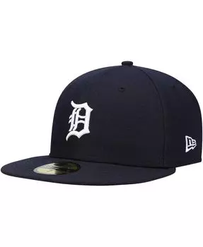 Мужская темно-синяя бейсболка Detroit Tigers Authentic Collection On-Field Home 59FIFTY с приталенной кепкой New Era