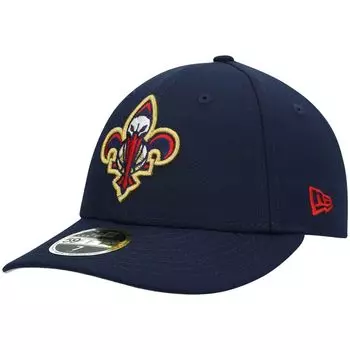 Мужская темно-синяя бейсболка New Era New Orleans Pelicans Team с логотипом, низкопрофильная 59FIFTY, приталенная шляпа