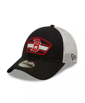Мужская темно-синяя белая кепка Boston Red Sox с логотипом 9FORTY Trucker Snapback New Era