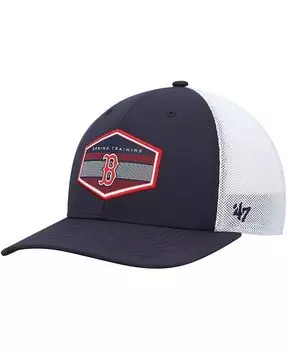 Мужская темно-синяя белая кепка Boston Red Sox Spring Training Burgess Trucker Snapback '47 Brand, синий