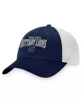 Мужская темно-синяя белая кепка Penn State Nittany Lions Breakout Trucker Snapback Top Of The World, синий