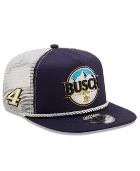 Мужская темно-синяя, белая регулируемая шляпа Kevin Harvick Golfer Snapback New Era