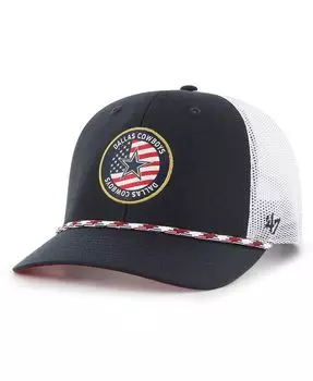 Мужская темно-синяя, белая регулируемая шляпа с нашивкой Dallas Cowboys Union Trucker '47 Brand