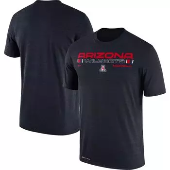 Мужская темно-синяя футболка Arizona Wildcats Team Velocity Legend Performance Nike