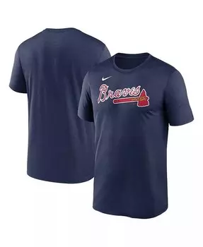 Мужская темно-синяя футболка Atlanta Braves Fuse Legend Nike, синий