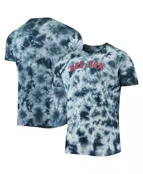 Мужская темно-синяя футболка boston red sox team tie-dye New Era, синий