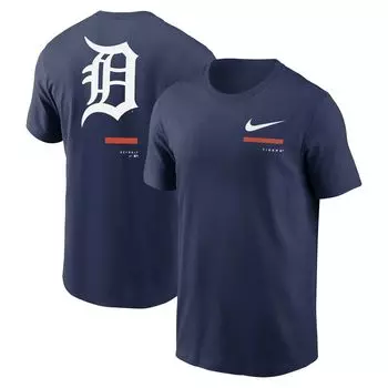 Мужская темно-синяя футболка через плечо Nike Detroit Tigers