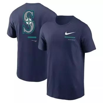 Мужская темно-синяя футболка через плечо Seattle Mariners Nike