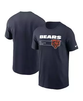 Мужская темно-синяя футболка Chicago Bears Division Essential Nike