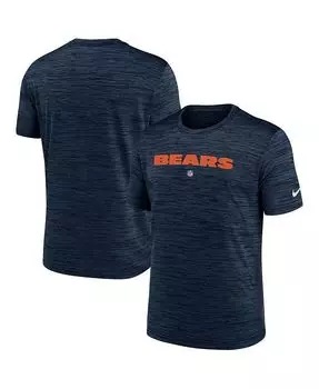 Мужская темно-синяя футболка Chicago Bears Velocity Performance Nike, синий