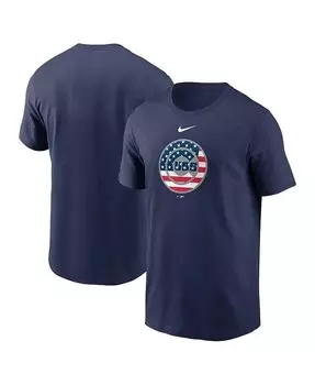Мужская темно-синяя футболка Chicago Cubs Americana Nike, синий