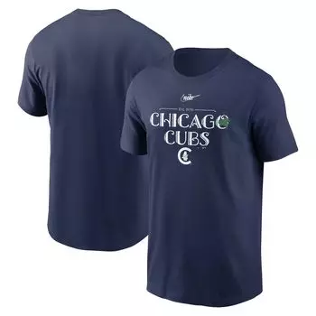 Мужская темно-синяя футболка Chicago Cubs с надписью Local Team Nike