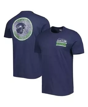 Мужская темно-синяя футболка College Seattle Seahawks Open Field Franklin '47 Brand, синий