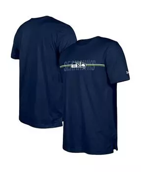 Мужская темно-синяя футболка College Seattle Seahawks 2023 NFL Training Camp New Era, синий