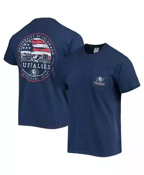 Мужская темно-синяя футболка Colorado Buffaloes Campus Americana Image One, синий