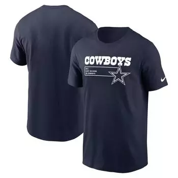 Мужская темно-синяя футболка Dallas Cowboys Division Essential Nike