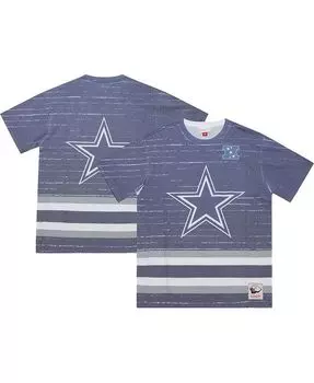 Мужская темно-синяя футболка Dallas Cowboys Jumbotron 3.0 Mitchell & Ness, синий