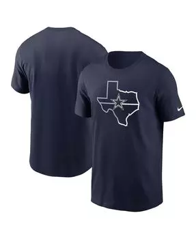 Мужская темно-синяя футболка dallas cowboys team local Nike, синий