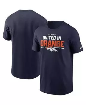 Мужская темно-синяя футболка Denver Broncos Local Essential Nike, синий