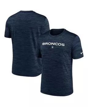 Мужская темно-синяя футболка Denver Broncos Velocity Performance Nike, синий