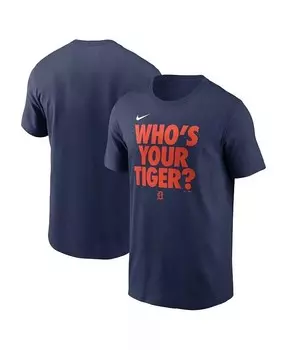 Мужская темно-синяя футболка Detroit Tigers Rally Rule Nike, синий