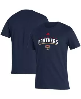 Мужская темно-синяя футболка florida panthers rangers adidas, синий