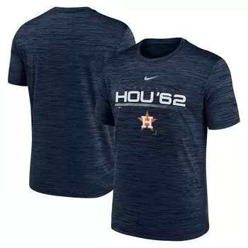 Мужская темно-синяя футболка Houston Astros с надписью Velocity Performance Nike