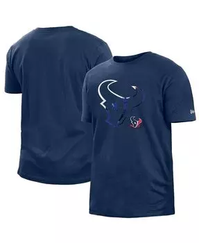 Мужская темно-синяя футболка Houston Texans 2022 Sideline Ink Dye New Era