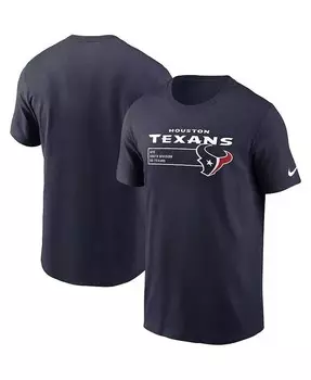 Мужская темно-синяя футболка Houston Texans Division Essential Nike, синий