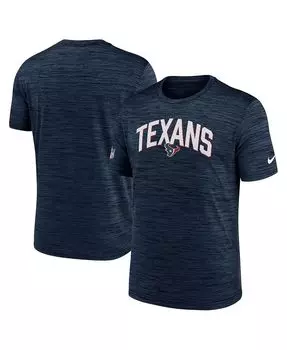 Мужская темно-синяя футболка houston texans velocity athletic stack performance Nike, синий