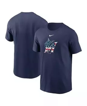 Мужская темно-синяя футболка Miami Marlins Americana Nike, синий