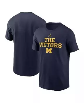 Мужская темно-синяя футболка Michigan Wolverines Local Campus Jordan, синий
