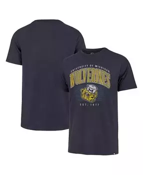 Мужская темно-синяя футболка Michigan Wolverines с двойными заголовками Franklin '47 Brand, синий