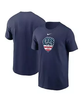 Мужская темно-синяя футболка Milwaukee Brewers Americana Nike, синий