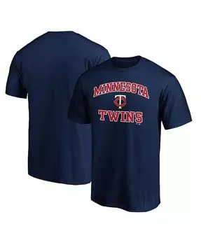 Мужская темно-синяя футболка Minnesota Twins Heart Soul Fanatics, синий