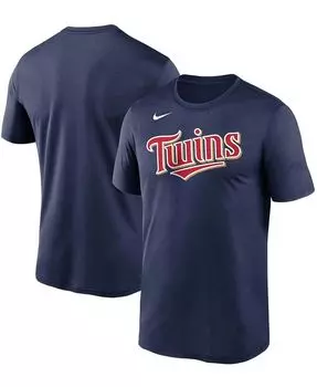 Мужская темно-синяя футболка Minnesota Twins Wordmark Legend Nike, синий