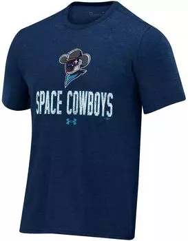Мужская темно-синяя футболка на весь день Under Armour Sugar Land Space Cowboys