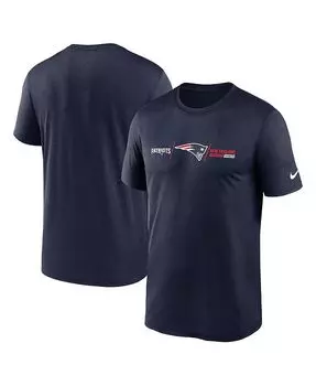 Мужская темно-синяя футболка New England Patriots Horizontal Lockup Legend Nike, синий