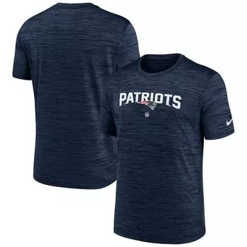 Мужская темно-синяя футболка New England Patriots Dri-FIT Velocity Performance Nike
