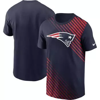 Мужская темно-синяя футболка New England Patriots Yard Line Fashion Asbury Nike