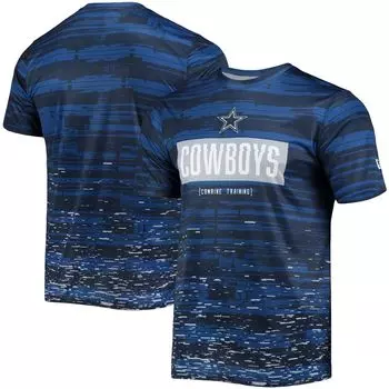 Мужская темно-синяя футболка New Era Dallas Cowboys Joint Authentic Sweep Футболка