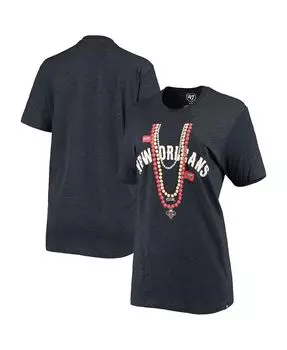 Мужская темно-синяя футболка new orleans pelicans mardi gras club '47 Brand, синий