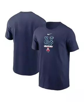 Мужская темно-синяя футболка New York Mets Americana Nike, синий