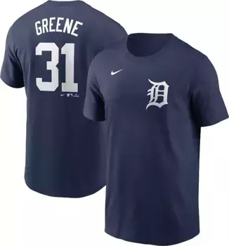 Мужская темно-синяя футболка Nike Detroit Tigers Riley Greene #31