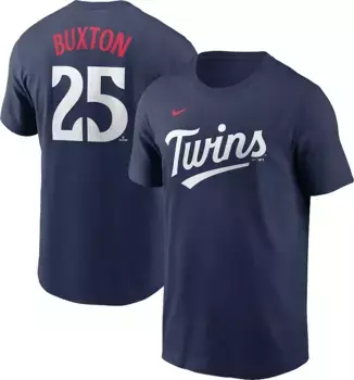 Мужская темно-синяя футболка Nike Minnesota Twins Byron Buxton #25